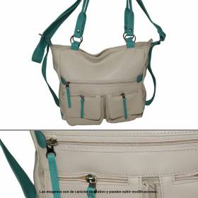 Art:31459-250-0 Bolso de Cuero Eco Bolsillos Comb